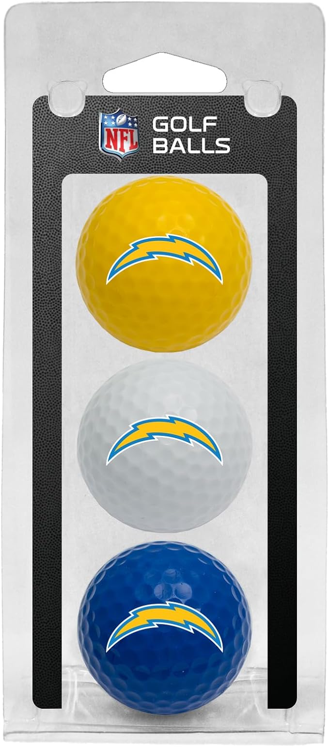 Team Golf NFL Regulation Size Golf Balls, 3 Pack, Full Color Durable Team Imprint