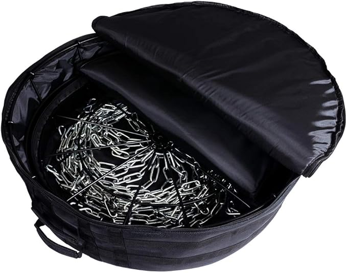 MVP Disc Sports Black Hole Lite 24-Chain Disc Golf Basket with Transit Bag