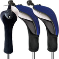 Golf Club Head Covers for Woods and Driver Hybrids Fairway Value Pack Protective Clubs Headcovers with Interchangeable No.Tags 1 3 5