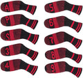 Scott Edward 10 Pcs Golf Club Head Covers for Irons Cuteness Basically Socks Shape Washable Durable Golf Club Head Protector Double Sided Knit Suitable for Most Brands
