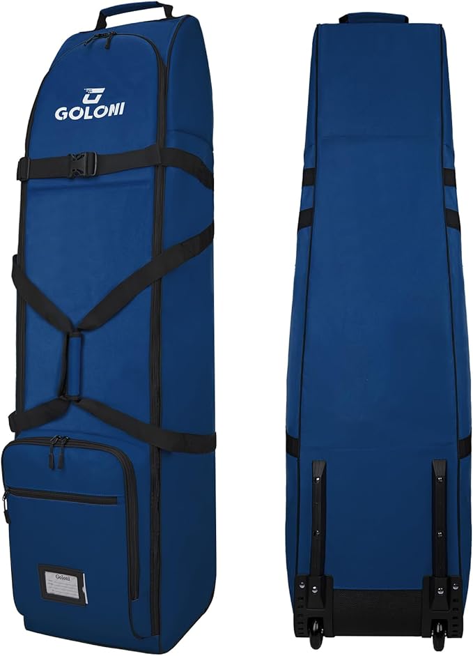 Goloni Golf Travel Bag with Wheels, Golf Travel Case for Airlines, 900D Heavy Duty Oxford Wear-Resistant Soft-Sided
