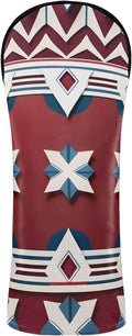Red PU Leather Golf Club Head Covers for Driver/3 5 Wood/Hybird,Velvet Lining,with Label