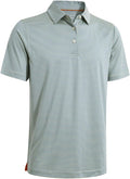 Golf Shirts for Men Dry Fit Short Sleeve Print Performance Moisture Wicking Polo Shirt