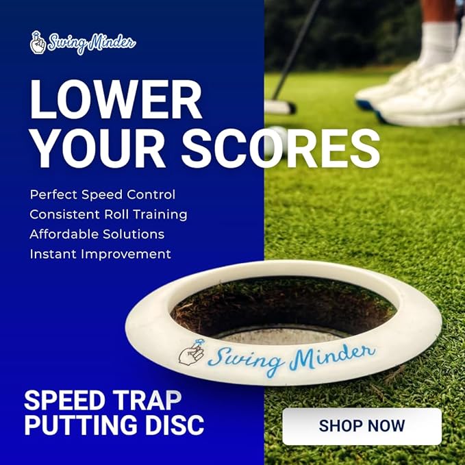 Swing Minder Speed Trap Putting Ring – Precision Golf Putting Disc for Indoor & Outdoor Golf Putting Practice – Standard 4.25” Golf Putting Rings as Putting Target for Golfers