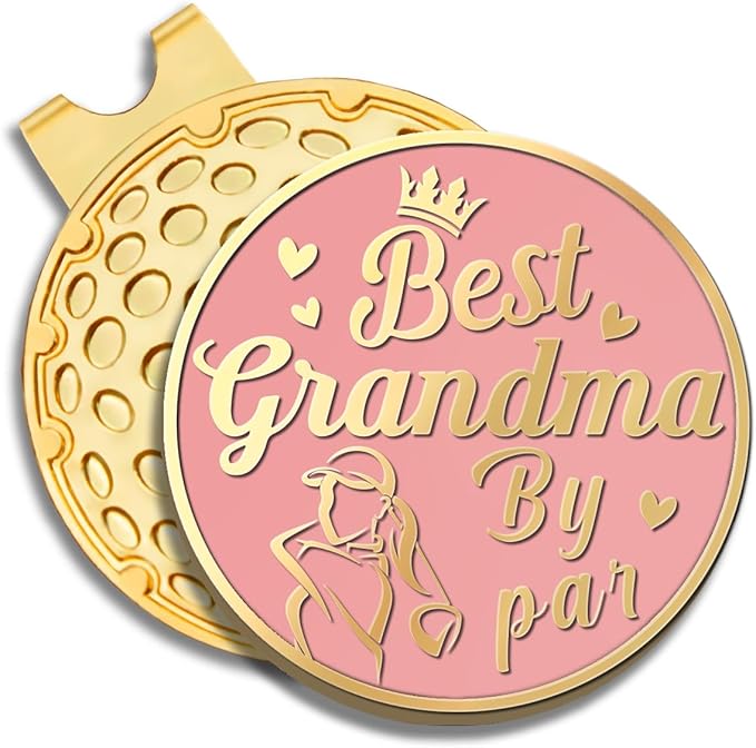 Pink Golfer Ball Marker with Magnetic Hat Clip, Funny Golf Accessories Gifts for Men Women, Novelty Birthday Gifts for Men Women Golfer Fan