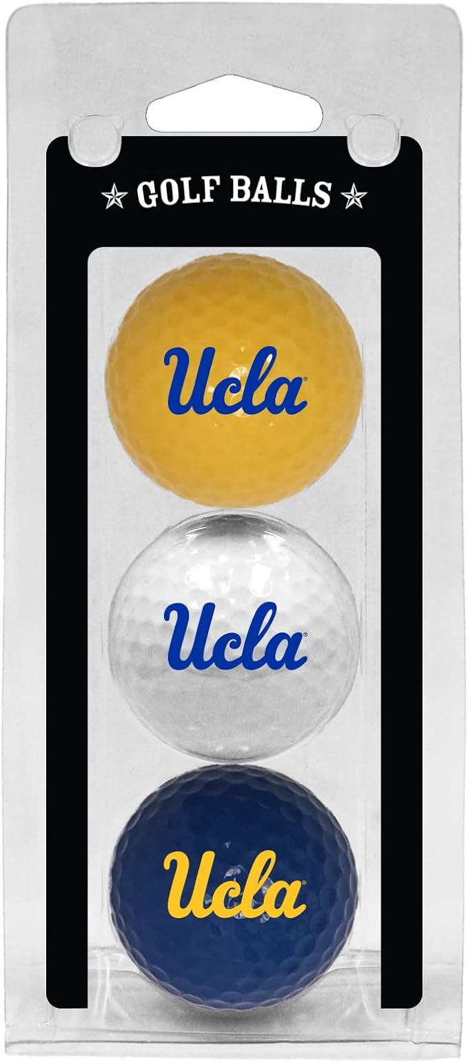 Team Golf NCAA Regulation Size Golf Balls, 3 Pack, Full Color Durable Team Imprint