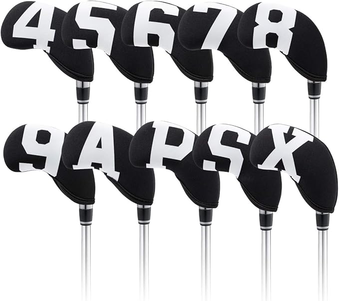 Golf Iron Covers with Colorful Number Neoprene Golf Iron Head Cover,Golf Club Head Covers for Iron Fit All Brands Golf Irons Headcovers 4/10pcs