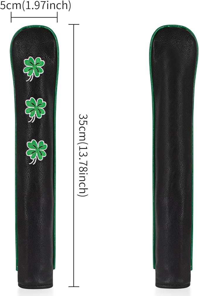 Golf Alignment Stick Cover Premium Leather Perfect Cover for Alignment Sticks Classic Blank Direction Rod Design Alignment Sticks Holder Golf Club Protector.