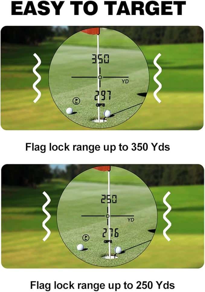 Range Finder for Hunting/Golfing.1000/1300 Yards Laser Golf Rangefinder with Slope .6X Magnification .Flag Lock Vibration Function with Continuous Scan