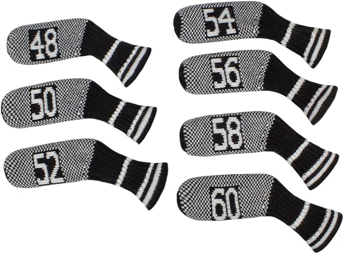 Scott Edward 10 Pcs Golf Club Head Covers for Irons Cuteness Basically Socks Shape Washable Durable Golf Club Head Protector Double Sided Knit Suitable for Most Brands