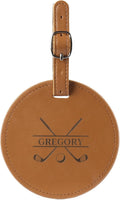 Personalized Golf Bag Tag with Tees Custom Name & Pattern Leather Golf Tee Holder with Gift for Dad