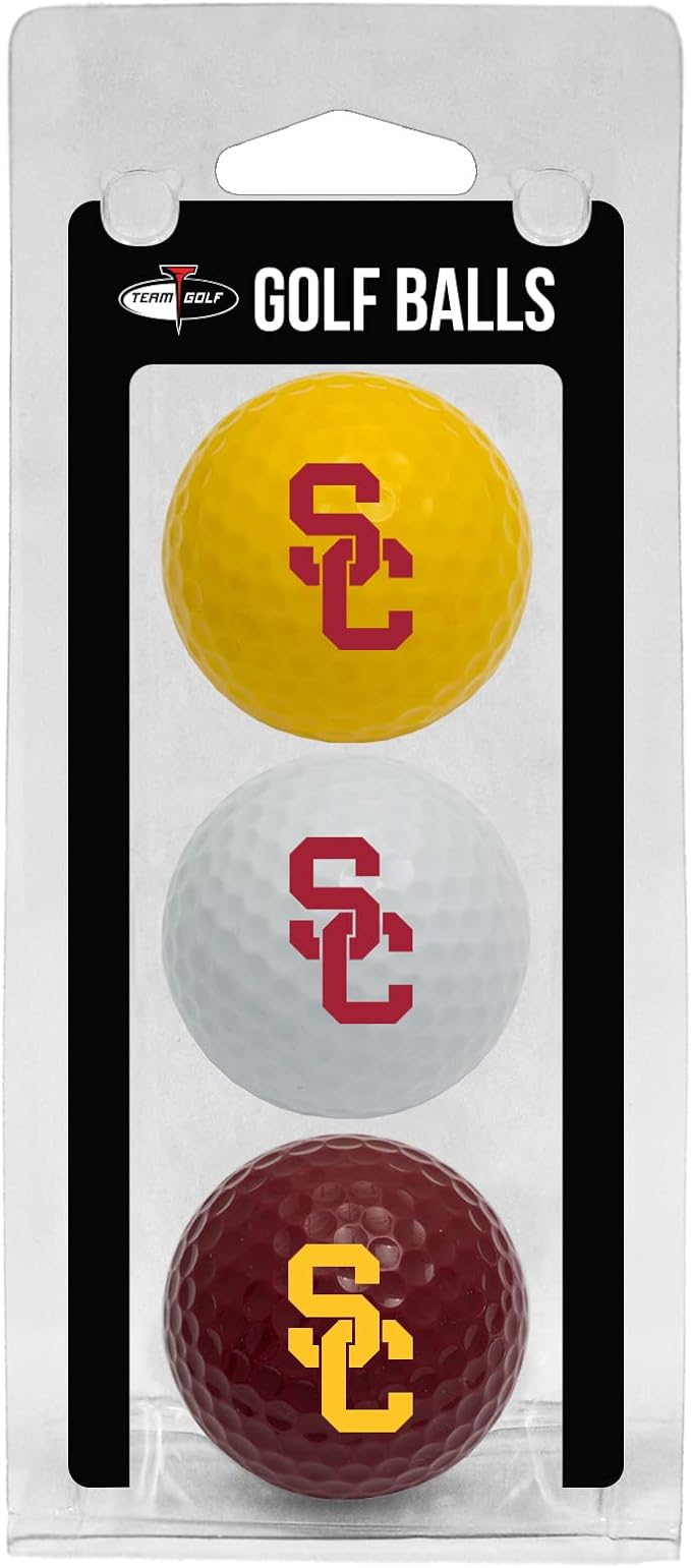 Team Golf NCAA Regulation Size Golf Balls, 3 Pack, Full Color Durable Team Imprint