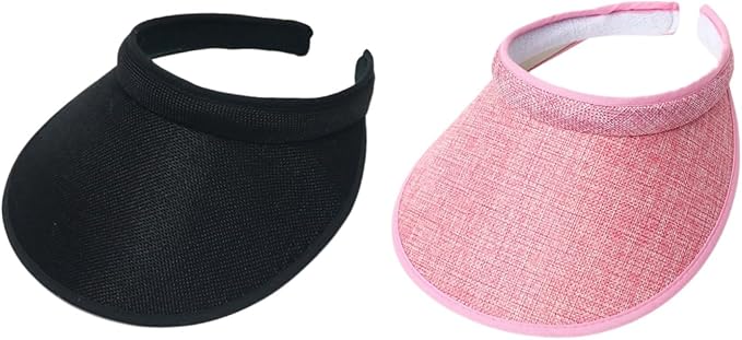 Cloth Covered Slip-On Visor for Women, Adjustable Cap Sports Sun Visors for Men