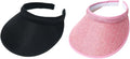 Cloth Covered Slip-On Visor for Women, Adjustable Cap Sports Sun Visors for Men