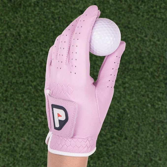PUR3 Womens Golf Glove Left Hand and Right Hand - 2 Pack Ladies Golf Gloves - Ultra Soft Cabretta Leather