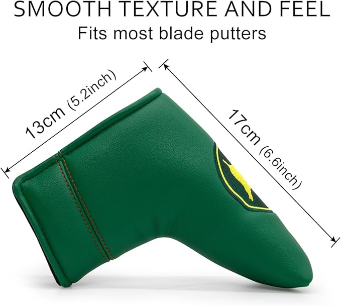 Montela Golf Putter Covers Mallet Putter Headcover Blade Putter Covers Golf Club Covers Leather Putter Head Covers Golf Headcover with Magnetic for Scotty Cameron Taylormade Callaway Titleist Odyssey
