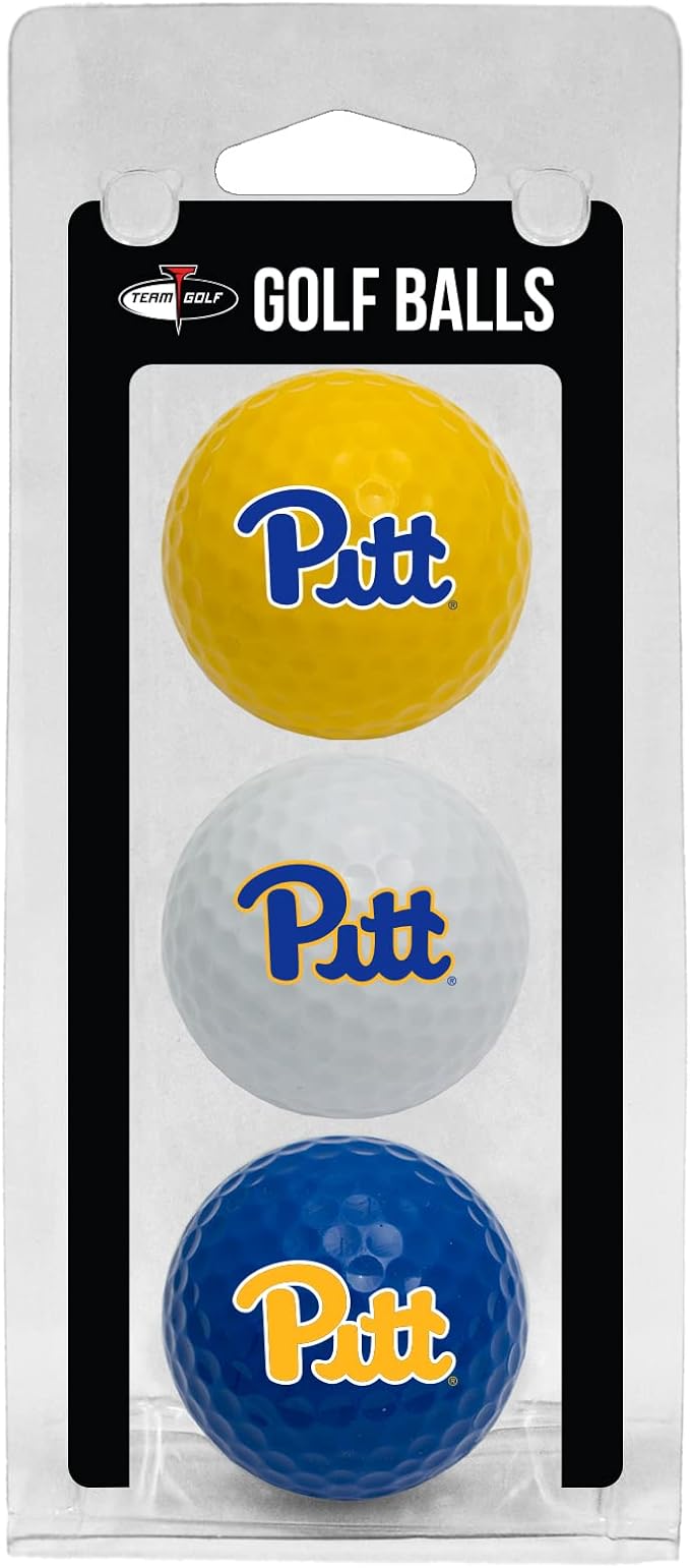 Team Golf NCAA Regulation Size Golf Balls, 3 Pack, Full Color Durable Team Imprint
