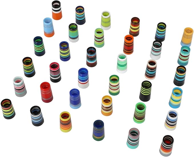 10 Pcs Golf Ferrules,Golfing Club Ferrules Colorful Golfing Iron Ferrules Fit 0.35Inch Tapered Steel Shafts