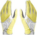 PGM Women's Golf Glove One Pair, Improved Grip System, Cool and Comfortable