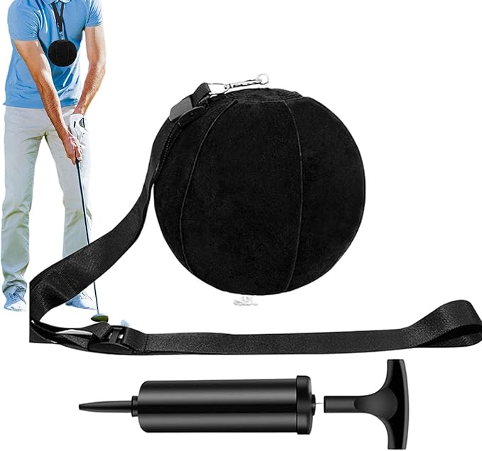 Inflatable Golf Training Ball - Adjustable Postures Aid, Flexible Swing Corrector, Lightweight Practice Tool | Golf Alignment Trainer for Women Men Boys Girls Teens Youth Cyclists Athletes Use