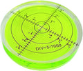 Circular Bubble Spirit Levels 66x10mm Degree Marked Surface Round Spirit Level Measuring Instruments Layout Tools (66mm, Non-Sticky)