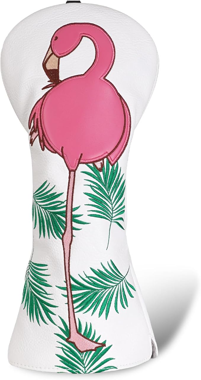 Craftsman Golf Flamingo White Golf Driver Fairway Wood Hybrid Putter Headcover Head Cover