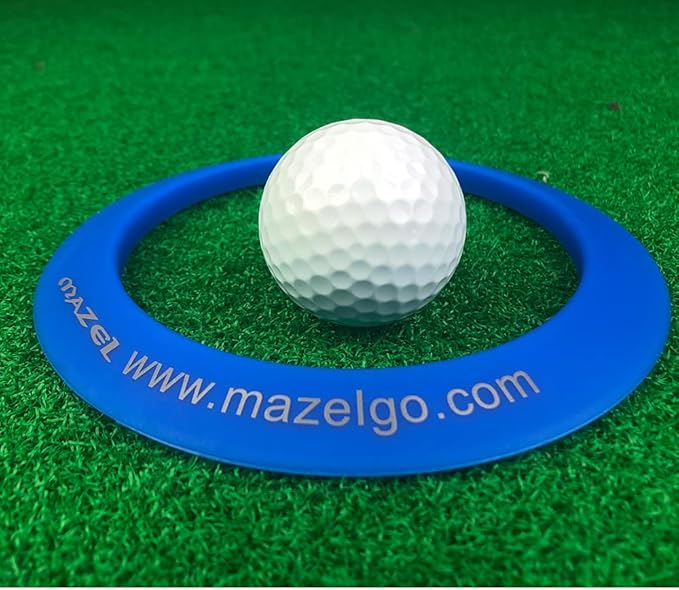 MAZEL Golf Putting Cup/Ring for Training Aid Indoor & Outdoor - All-Direction Practice Hole Putting Accuracy Trainer