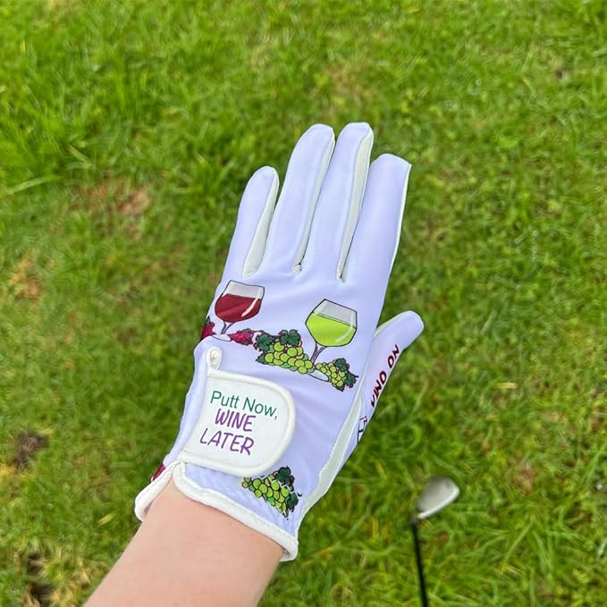 Giggle Golf Women's Golf Glove - Adjustable Strap, Left Hand Gloves for Women
