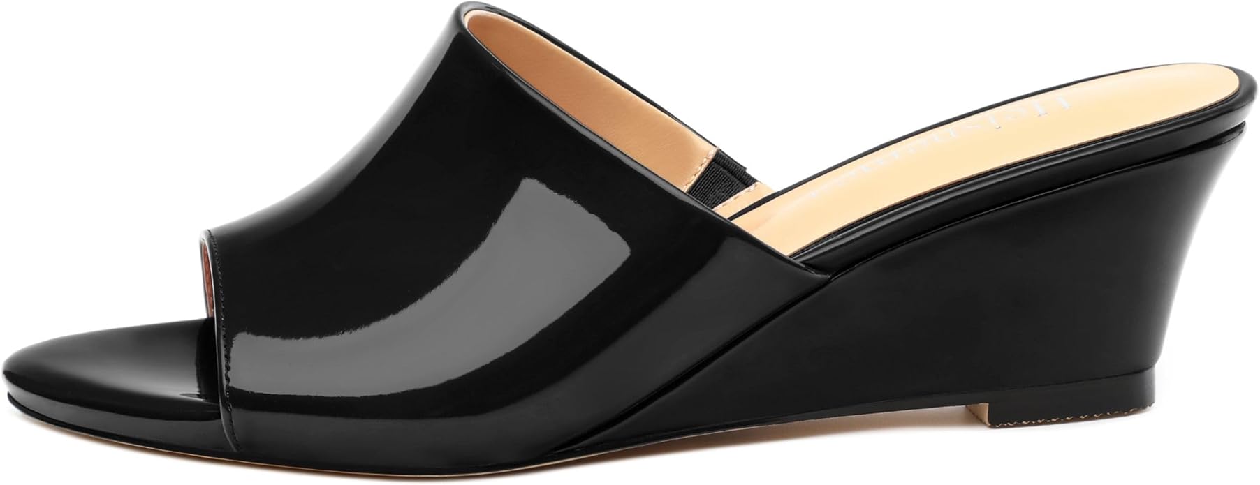 Wedge Sandals for Women Open Toe Wedge Heels Womens Matte High Heel Sandal Round Toe Heeled Wedge Sandals Slip on Casual shoes 2 inch