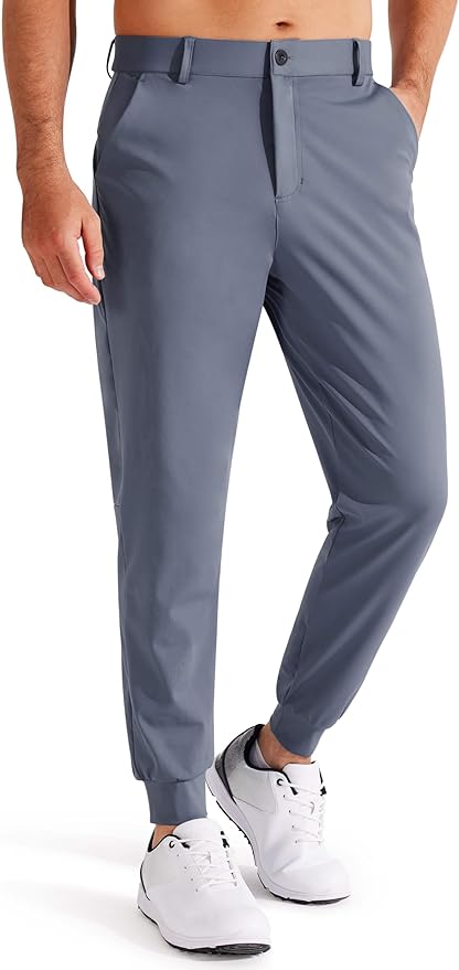 Libin Men's Golf Pants Joggers Lightweight 3 Pockets Slim Fit Soft Stretchy Tapered Work Dress Athletic