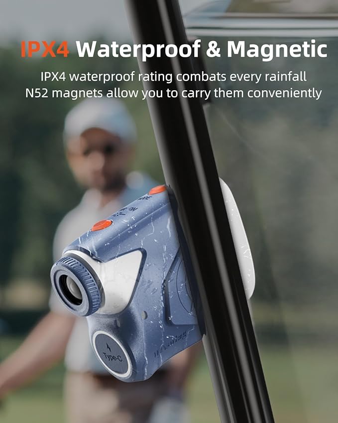 AOFAR GX6 Golf Rangefinder with Replaceable Charging Function, 1000 Yards Laser Range Finder, Flag Pole Locking Vibration, Slope Compensation,7X Magnification Rangefinder with Magnet