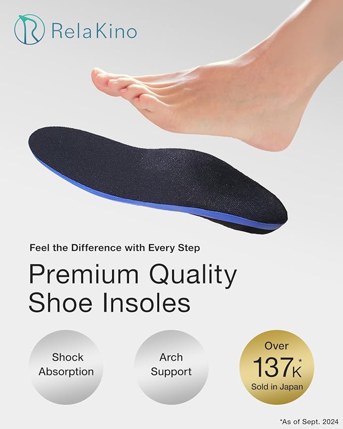 Premium Quality Gel Shoe Insoles from Japan, Shock Absorption, High Arch Support, Walking, Golf Insoles Men, Shoe Inserts Women, Shoe Insoles Women, Shoe Inserts Men, Unisex Sole Inserts, M