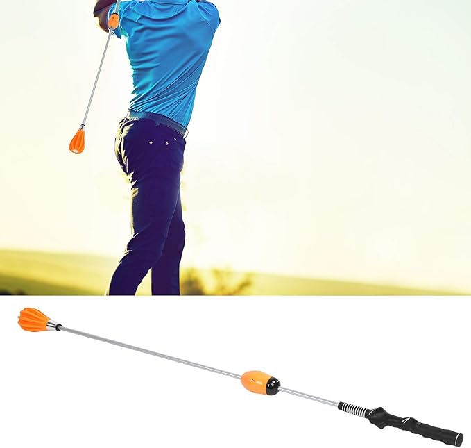 Drfeify Golf Swing Trainer, Golf Swing Practicing Stick with Adjustable Force Design, Golfer Correction Training Rod Tool Equipment