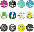 Golf Ball Markers Assorted Patterns Value Pack of 12 Golf Gifts, Golf Cap Clips and Divot Repair Tools Partner Accessories Sets for Men Women Golfer
