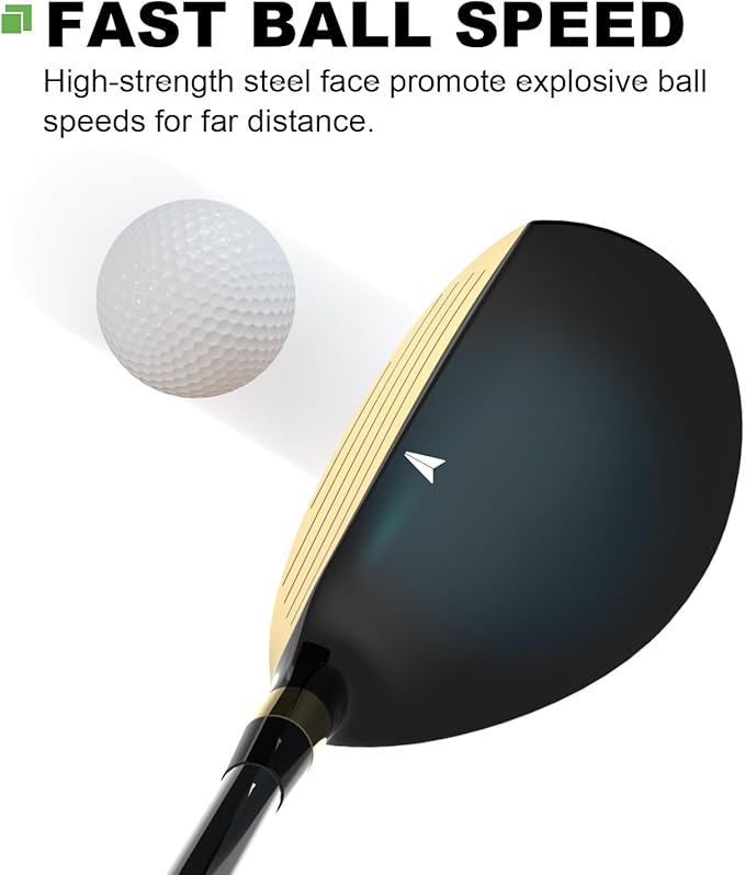 MAZEL Rescue Hybrid Golf Clubs for Men - 2,3,4,5,6,7,8,9,P Single Club for Right Handed Golfers,Regular/Stiff Flex Graphite Shafts