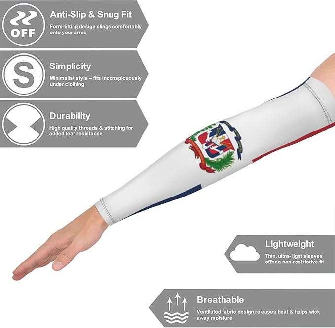 Flag Arm Sleeves Filipino Flag Compression Arm Sleeves for Men Women Tattoo Cover Up Cooling Arm Sleeve 1 Pair
