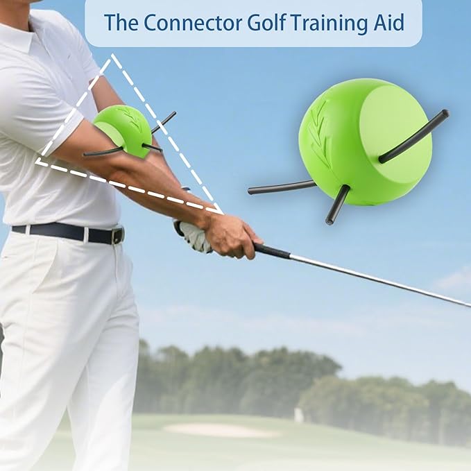 The Connector Golf Training Aid,Simple and Effective Training Tool,Golf Swing Trainer for Posture Correction Practice,Golf Training Aids Helps Train Proper Swing Mechanics,Arm Structure