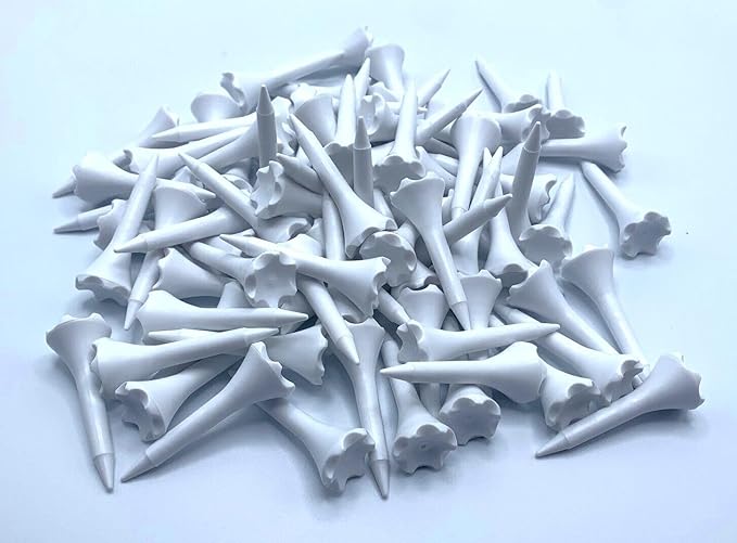 TRUESTRIKE Premium USA Golf Tees – 100-Pack Durable 3¼" / 2¾" Plastic Tees – Made in USA – Perfect Holiday Golf Gift