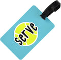 Tennis Bag Tag – Serve Design, Flexible Silicone Luggage Tag, Waterproof & Durable, Secure Strap for Quick Bag Identification, Ideal Gift for Tennis Players