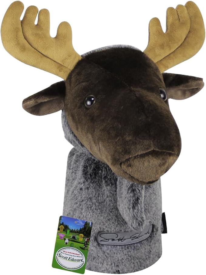 Scott Edward Golf Club Cover Fit Well for Driver or Fairway Wood Golf Club, Funny Cute Animal Design Soft Functional Golf Headcover Stylish Protection for Your Clubs for Men and Women