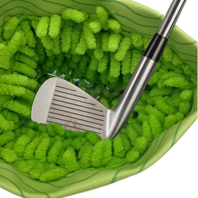 FAR&STRAIGHT Golf Club & Ball Cleaning Pouch – Soft Microfiber Interior for Gentle Cleaning – Clip-On, Waterproof Bag
