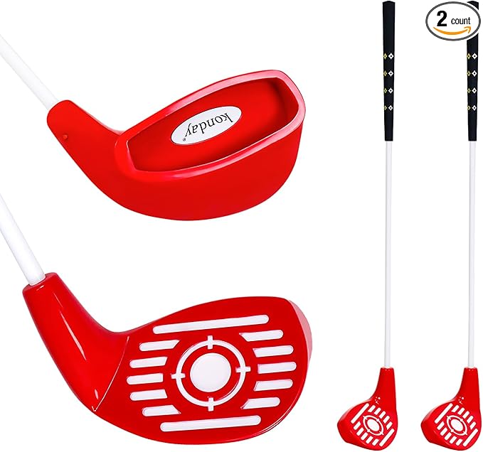 Backyard Outdoor Golf Club Set with Oversized Club Heads for Golf Game with Bucket, Perfect for Hit Plastic or Foam Balls in Sand Grass Yards Beach & Parks 2 Pack
