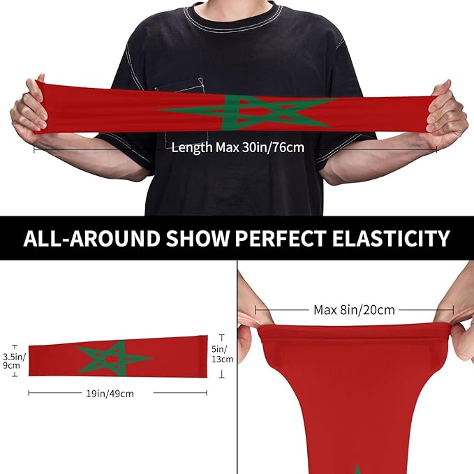Cute Flag Arm Sleeves Cooling Sun Protection Sports Flag Sleeves for Men Women