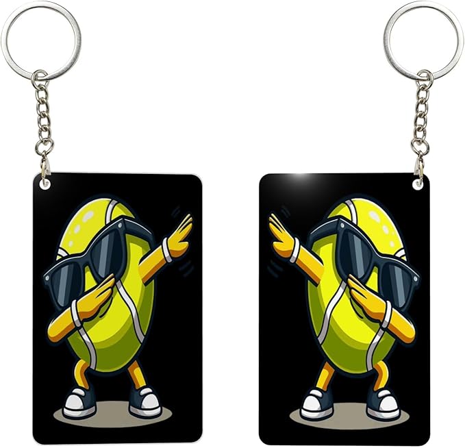 Golf Keychains Rectangular Acrylic Keychain Daily Key Ring Car Key Fob Holder 2X3 Inch