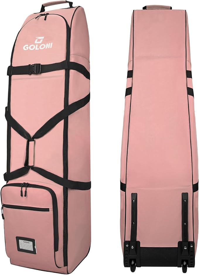 Goloni Golf Travel Bag with Wheels, Golf Travel Case for Airlines, 900D Heavy Duty Oxford Wear-Resistant Soft-Sided