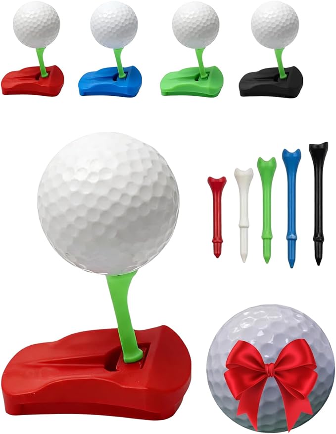 Hinged Turf Base V3 - Golf Turf Tee for Artificial Turf-Includes Pre-Cut Tee Variety Packs, with Five Replacement Ball Nails, 10-Second Quick Ball Setup, Complete Tee System for Every Club