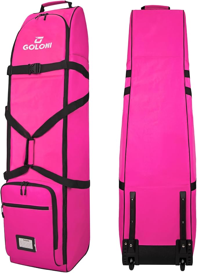 Goloni Golf Travel Bag with Wheels, Golf Travel Case for Airlines, 900D Heavy Duty Oxford Wear-Resistant Soft-Sided