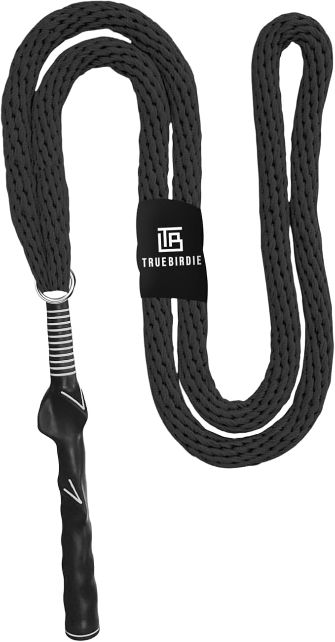 TrueBirdie Golf Swing Tempo Trainer with Real Golf Club Grip - Weighted Rope Swing Training Aid, Warm Up, Practice, Grip Trainer