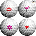 Golfdotz - USGA Rule Conforming Golf Ball Markers, Golf Ball Stickers for Marking Balls, No More Smearing from Stamps, Gifts for Golfers, Dads, and Retirees, (Emoji Collection; 24-32 Count)