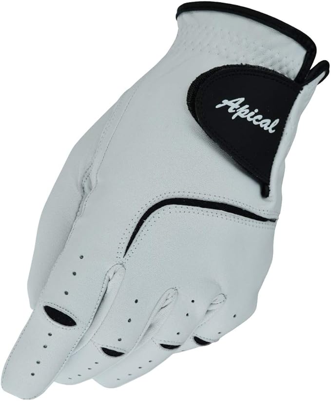 Apical Premium 100% Cabretta Leather Golf Glove for Men – Stable Grip, Soft Feel, Durable Fit – Left Hand Golf Glove for Right-Handed Golfers – Value 3 Pack (Regular Sizes)